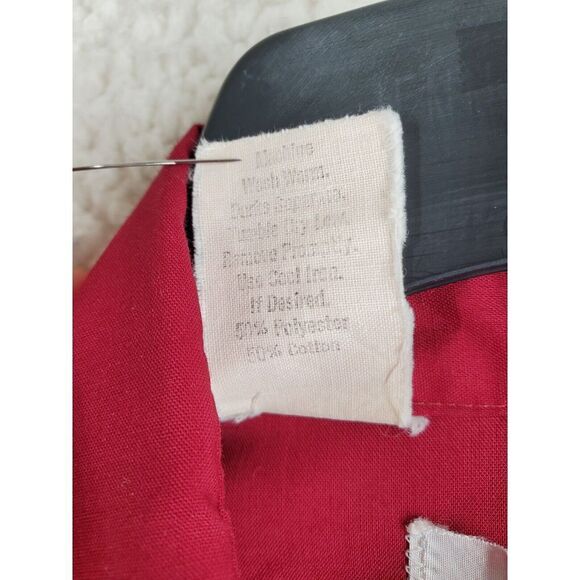 Vtg Tem Tex Western Shirt Pearl Snap  Mens 16.5 35 Red Maroon 70s 80s USA Made - Picture 10 of 14